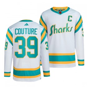 San Jose Sharks Hockeydrakt Logan Couture 39 2022-23 Hvit Reverse Retro 2.0 Authentic - Herre